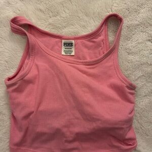 Pink Ribbed Tank Top